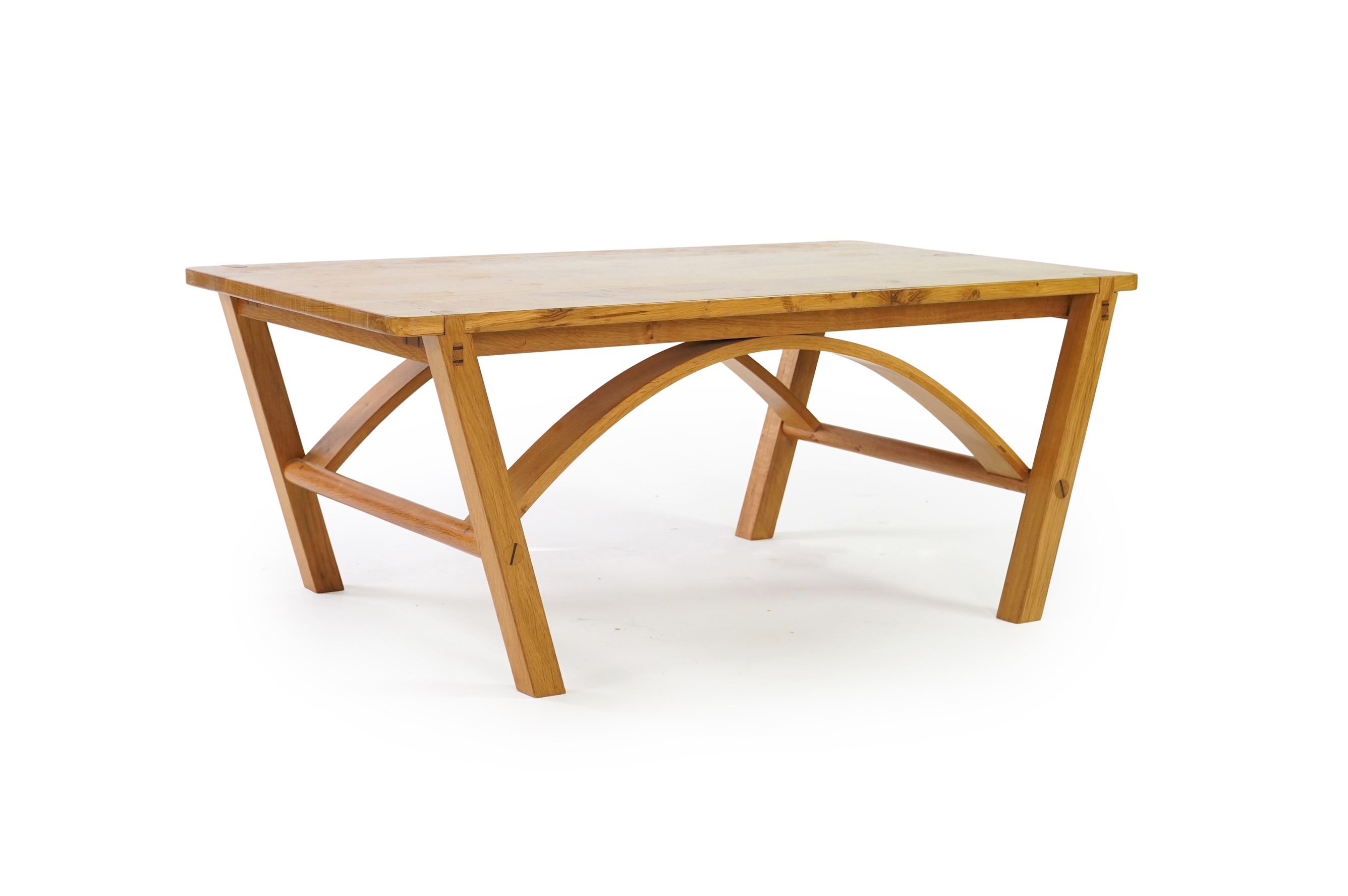 Andrew Hague, The Sussex Guild: A contemporary rectangular oak coffee table